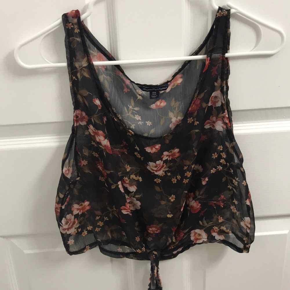 American Eagle Sheer Floral Top